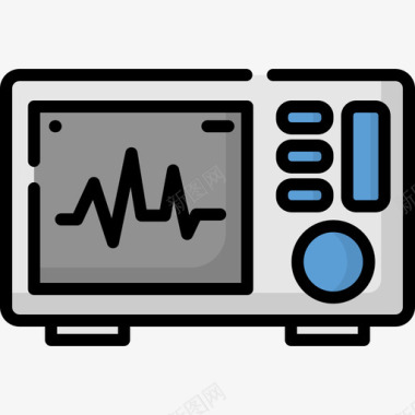 心电图医学148线性颜色图标图标