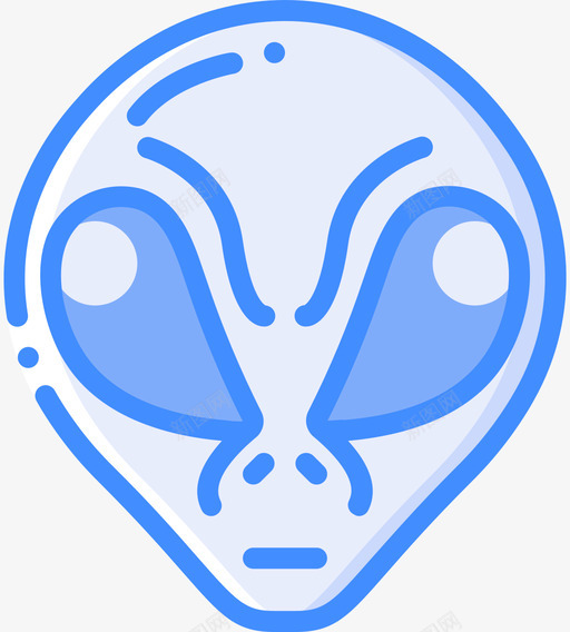 外星人科幻蓝色图标svg_新图网 https://ixintu.com 外星人 科幻 蓝色