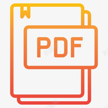 Pdf文件类型19渐变图标图标