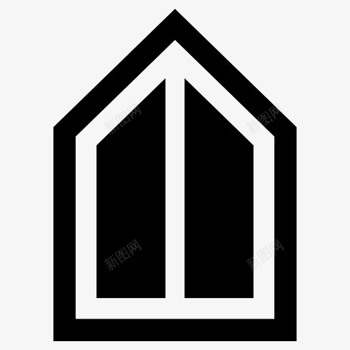 窗户家房子图标svg_新图网 https://ixintu.com 室内 房子 房间 窗户 风景