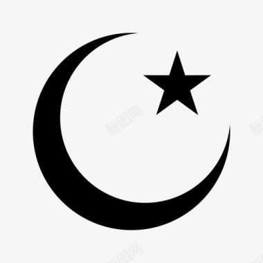 月亮和星星26伊斯兰图标图标