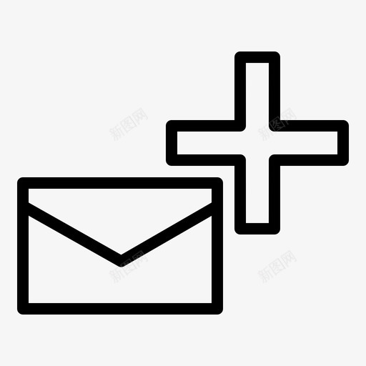 新消息添加电子邮件图标svg_新图网 https://ixintu.com 新消息 消息 添加 电子邮件 邮件