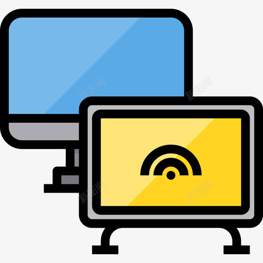 智能电视计算机网络4线性彩色图标svg_新图网 https://ixintu.com 彩色 智能 电视 线性 计算机网络