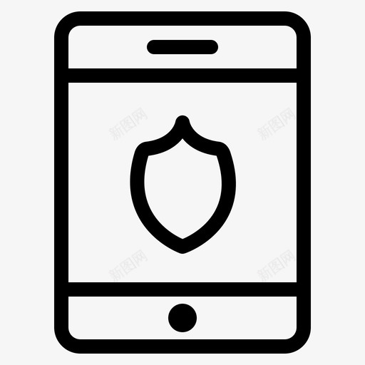 安全防护智能手机图标svg_新图网 https://ixintu.com 安全 手机 智能 电脑 设备 防护