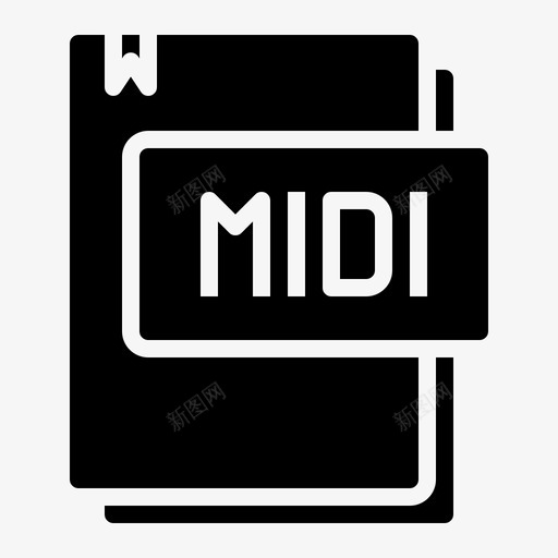 Midi文件类型17填充图标svg_新图网 https://ixintu.com Midi 填充 文件 类型