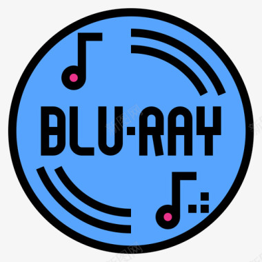 Bluray音乐84线性颜色图标图标