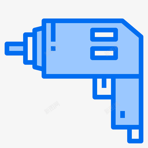 钻孔机120结构蓝色图标svg_新图网 https://ixintu.com 结构 蓝色 钻孔机