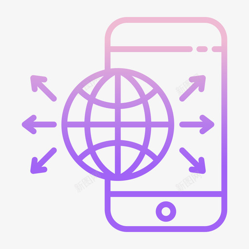 全局广告12轮廓渐变图标svg_新图网 https://ixintu.com 全局 广告 渐变 轮廓