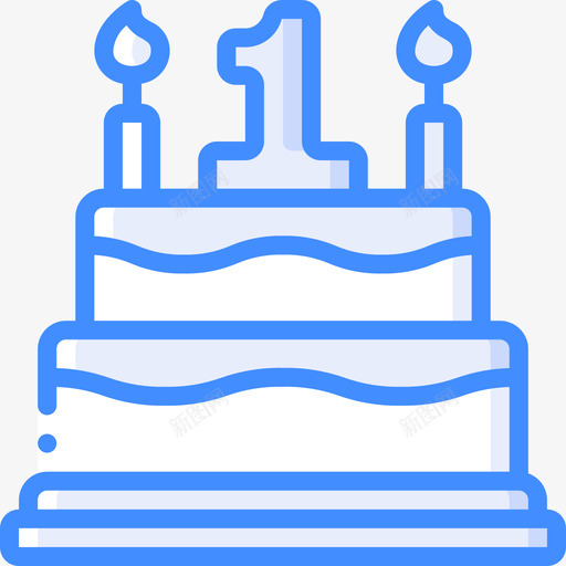 生日蛋糕家庭47蓝色图标svg_新图网 https://ixintu.com 家庭47 生日蛋糕 蓝色