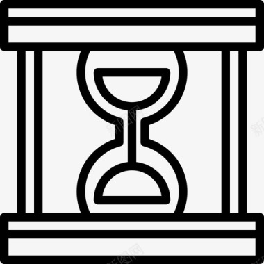 时钟游戏元素13线性图标图标