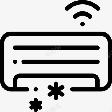 空调domotics12线性图标图标