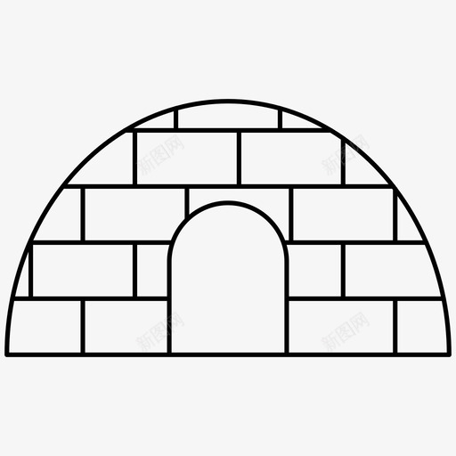 雪屋冬季1px图标svg_新图网 https://ixintu.com 冬季1px图标 雪屋