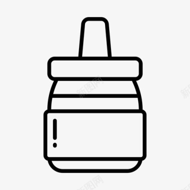 酱汁酱汁瓶快餐图标图标