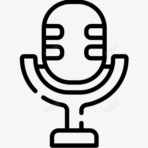 麦克风电影工业15线性图标svg_新图网 https://ixintu.com 工业 电影 线性 麦克风