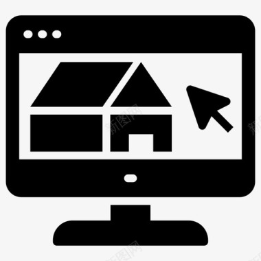房地产网站房地产营销在线抵押贷款图标图标