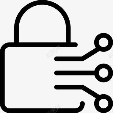系列网络块和安全协议金融保护图标图标