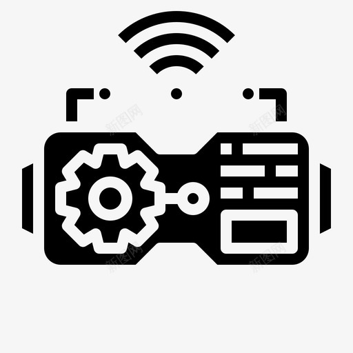 vr自动化未来图标svg_新图网 https://ixintu.com vr 人工智能 未来 机器 现代 系统 自动化