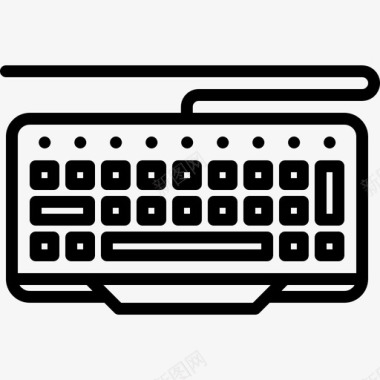 键盘电子游戏12线性图标图标