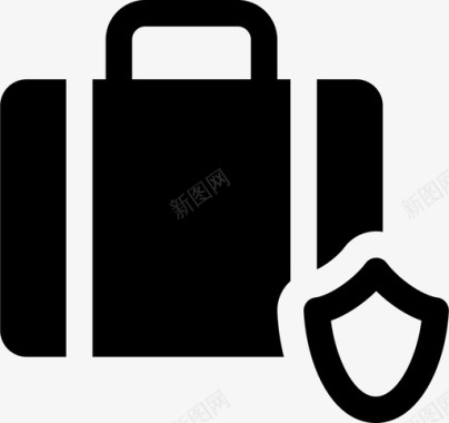 防护罩公文包安全图标图标
