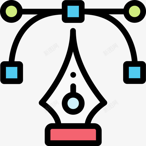 钢笔创意工具34线条颜色图标svg_新图网 https://ixintu.com 创意 工具 线条 钢笔 颜色