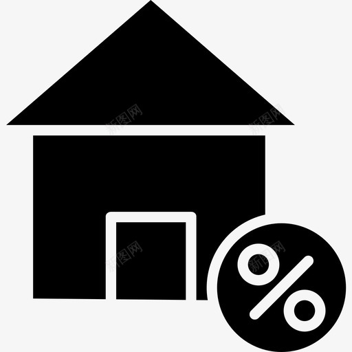 百分比房地产149稳定图标svg_新图网 https://ixintu.com 房地产 百分比 稳定