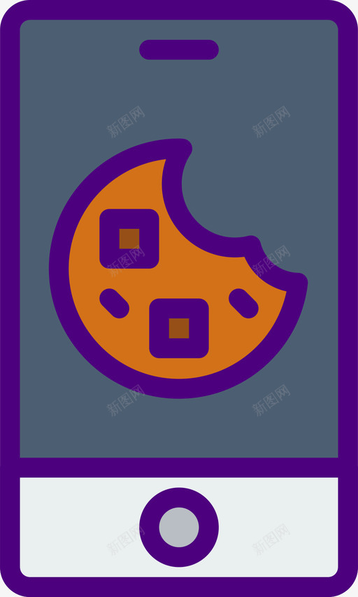 Cookiesuimobile线性颜色图标svg_新图网 https://ixintu.com Cookies mobile ui 线性 颜色