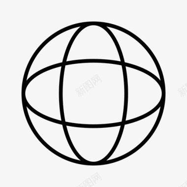 球体图纸形状图标图标