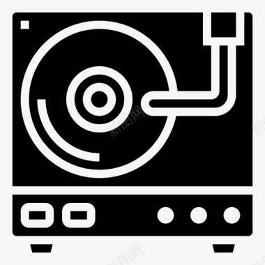 唱片音乐复古图标图标
