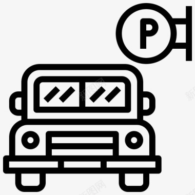 停车场汽车交通工具图标图标