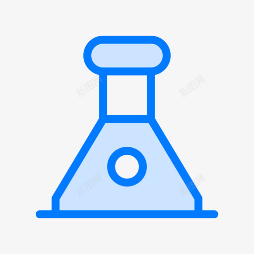 烧瓶生物学12蓝色图标svg_新图网 https://ixintu.com 烧瓶 生物学 蓝色