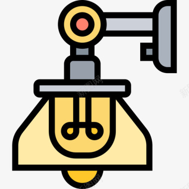 灯复古装饰19线性颜色图标图标