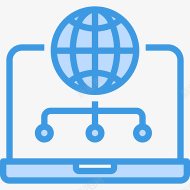 全球计算机网络5蓝色图标图标