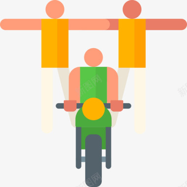 摩托车印度共和国日平装图标图标