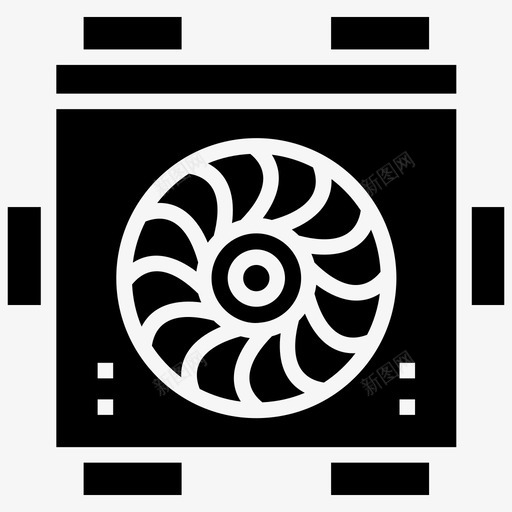 汽车散热器风扇冷凝器换热器图标svg_新图网 https://ixintu.com 中冷器 冷凝器 换热器 散热器风扇 汽车加热器 汽车散热器风扇 汽车维修汽车服务字形矢量图标集