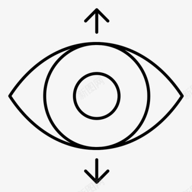 眼睛焦点视野图标图标