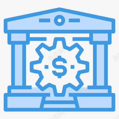 银行金融科技31蓝色图标图标