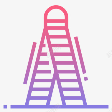 梯子结构115线性坡度图标图标