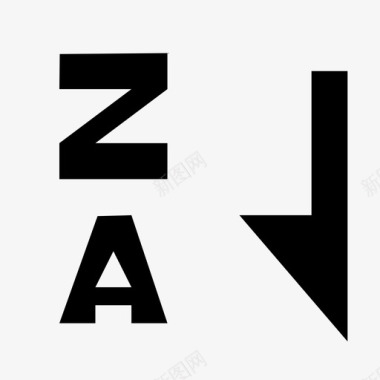 名称降序图标