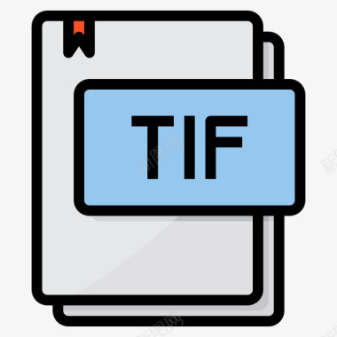 Tif文件类型15线性颜色图标图标
