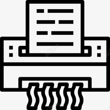 碎纸机办公文具11直线型图标图标