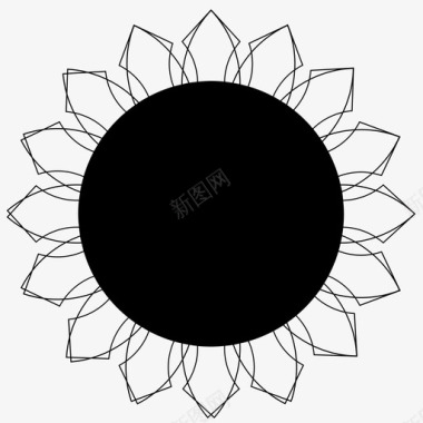 太阳花光图标图标