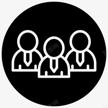人员商人团体图标图标