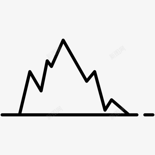 岩石冰山山脉图标svg_新图网 https://ixintu.com 件套 冬季 冰山 图标 山脉 岩石 线路