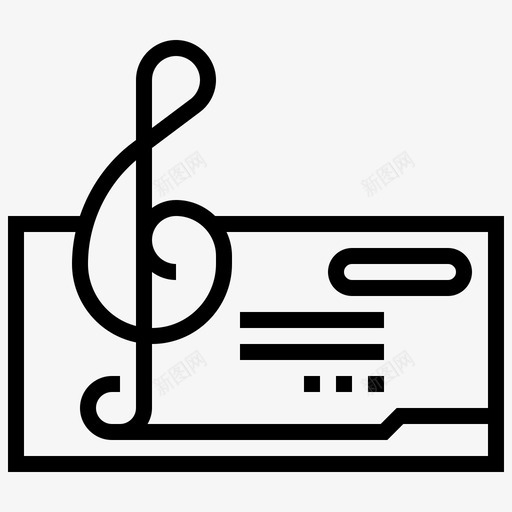 高音谱号音乐和多媒体8线性图标svg_新图网 https://ixintu.com 多媒体 线性 谱号 音乐 高音