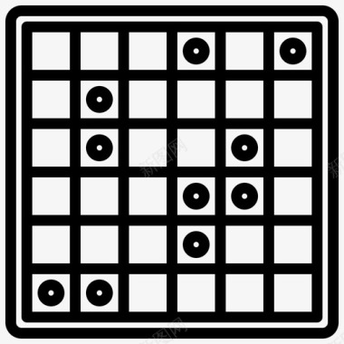 双陆棋游戏21直线图标图标
