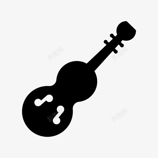 小提琴乐器弦乐器图标svg_新图网 https://ixintu.com 乐器 小提琴 弦乐器