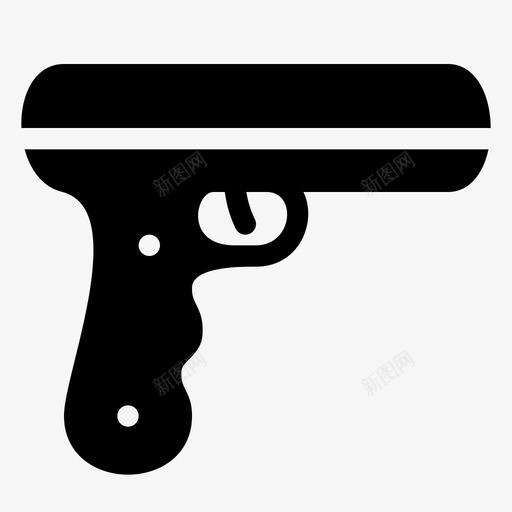 枪子弹手枪图标svg_新图网 https://ixintu.com 公共安全平面图标 子弹 射击 手枪 枪 武器