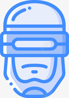 机器人科幻蓝色图标图标
