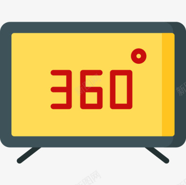 360虚拟现实44平面图标图标