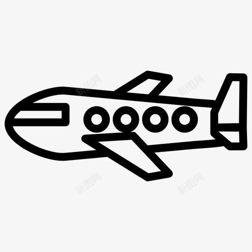 飞机目的地旅行图标svg_新图网 https://ixintu.com 旅行 旅行加粗线集177 目的地 飞机